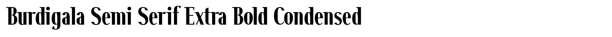 Burdigala Semi Serif Extra Bold Condensed image